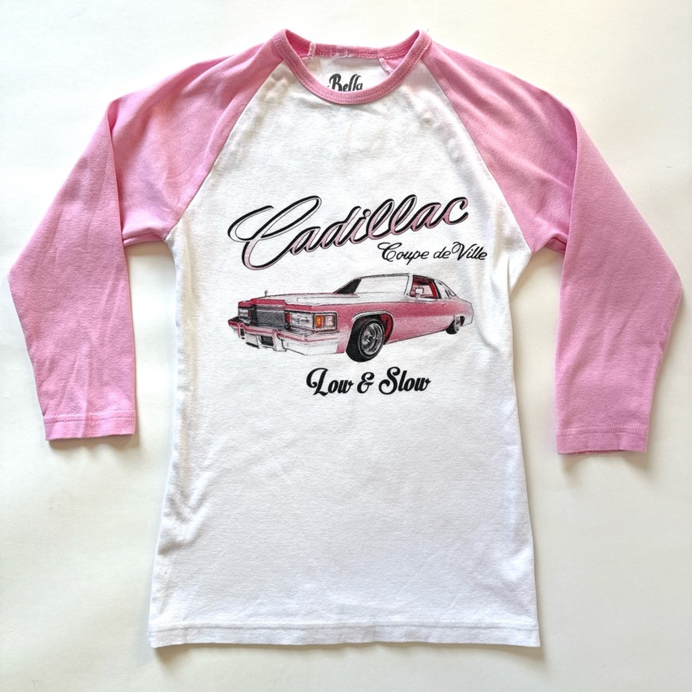 Bella Doña Pink Cadillac Baseball Tee